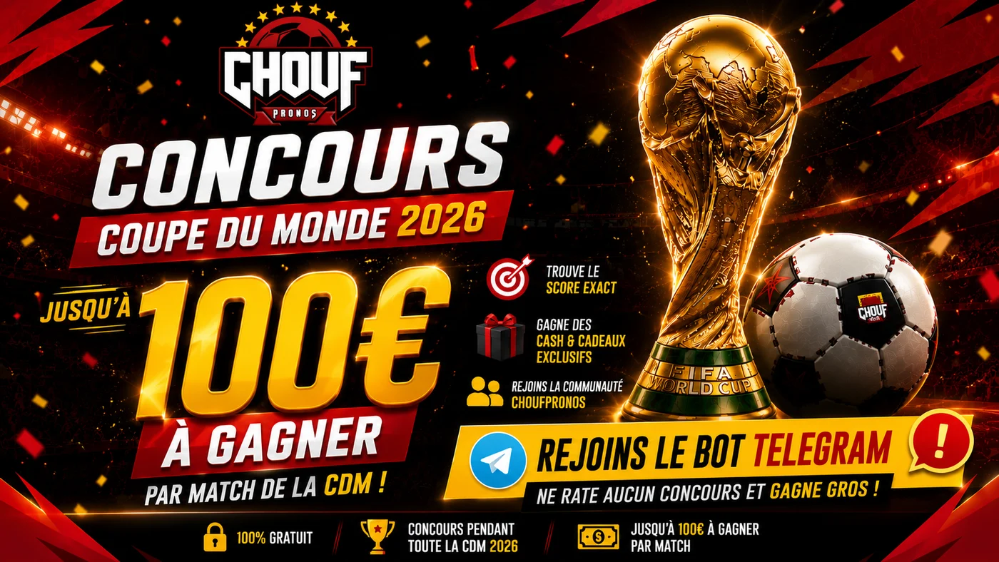 Concours Coupe du Monde 2026 — jusqu'à 100€ à gagner par match